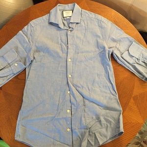 Charles Tyrwhitt slim sky blue square shirt 15x32
